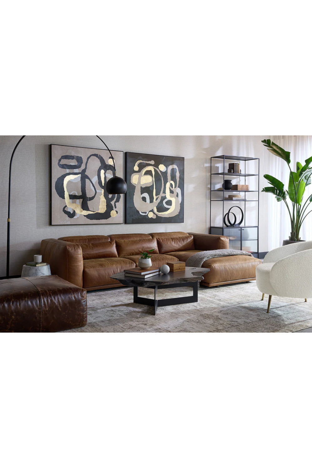 Modern European furniture - Arched Iron Floor Lamp - www.oroa.com