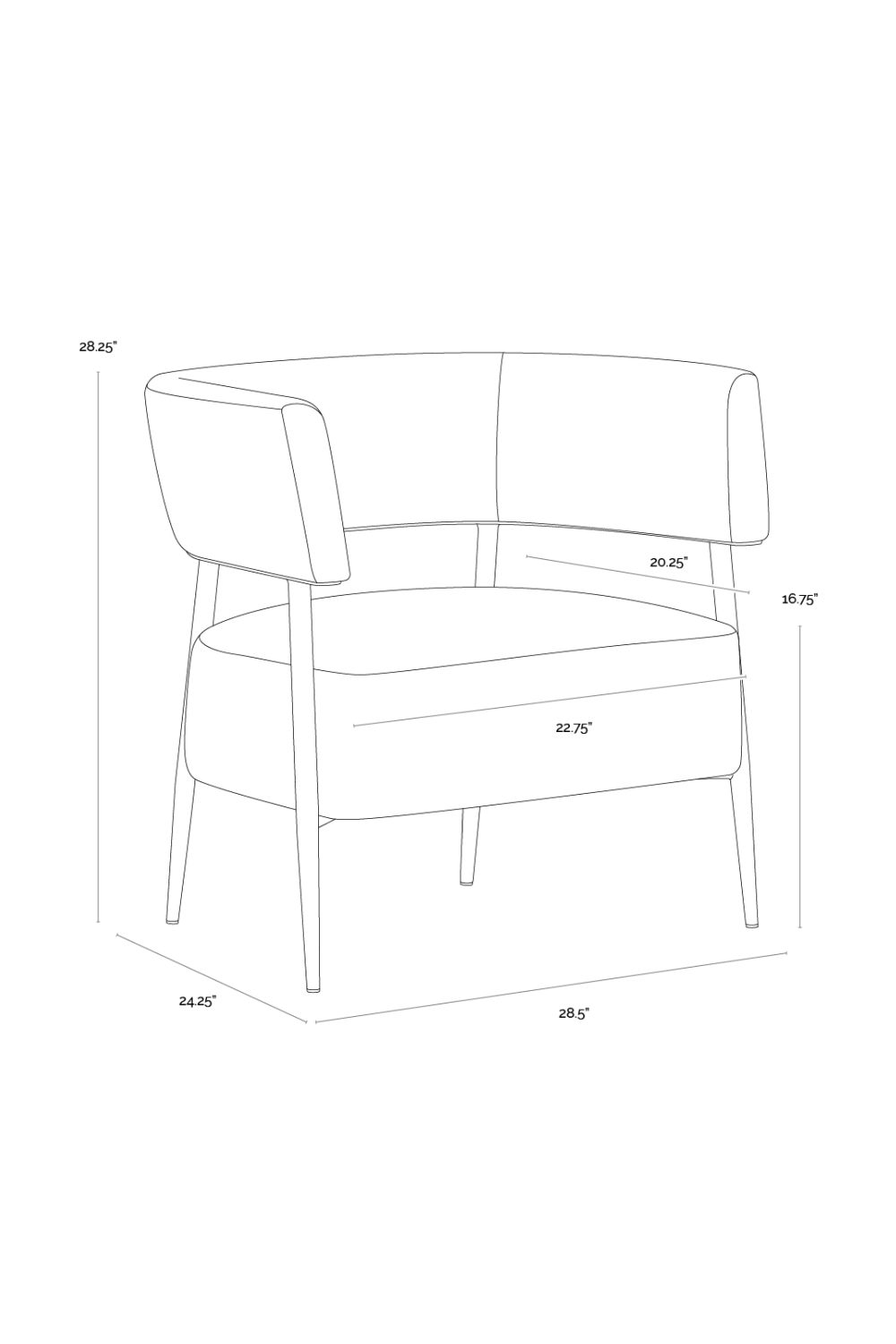 Modern European furniture - Antique Brass Legs Lounge Chair - www.oroa.com