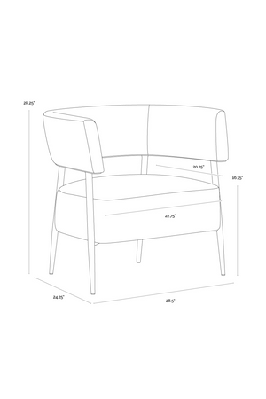 Modern European furniture - Antique Brass Legs Lounge Chair - www.oroa.com