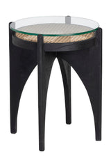 Modern European furniture - Black Wood Base End Table - www.oroa.com