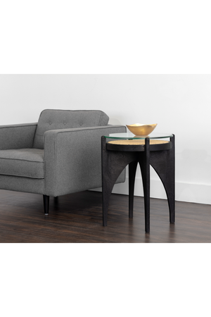 Black Wood Base End Table | Splendido Adora