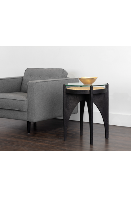 Black Wood Base End Table | Splendido Adora