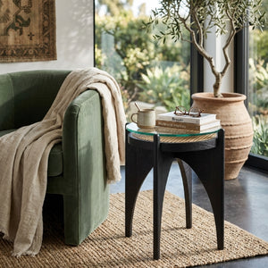   Modern European furniture - Black Wood Base End Table - www.oroa.com | Oroa.com