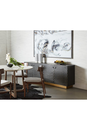   Modern European furniture - Black Iron Honeycomb Pattern Sideboard - www.oroa.com | Oroa.com