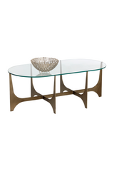 Modern European furniture - Oval Clear Glass Coffee Table - www.oroa.com