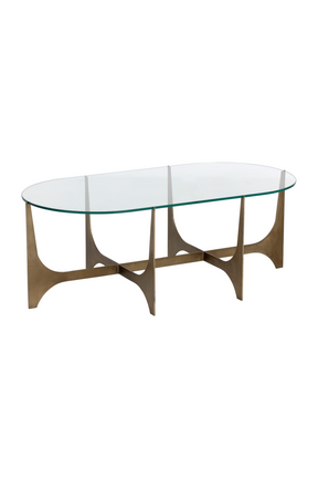 Oval Clear Glass Coffee Table by Splendido Juliane