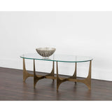 Modern European furniture - Oval Clear Glass Coffee Table - www.oroa.com