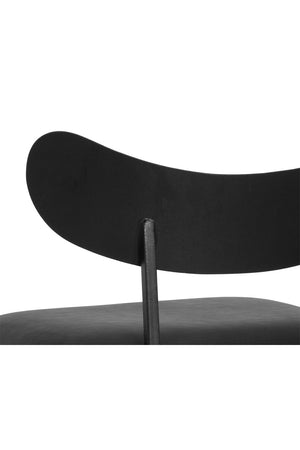   Modern European furniture - Black Sculpted Back Bar Stool - www.oroa.com | Oroa.com