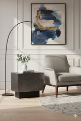 Modern European furniture - Rectangular Brass Side Table - www.oroa.com