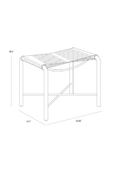 Modern European furniture - Black Leather Cord Stool - www.oroa.com