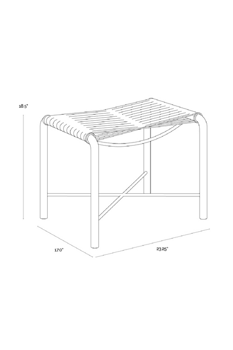 Modern European furniture - Black Leather Cord Stool - www.oroa.com