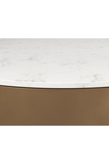 Modern European furniture - Round White Marble Coffee Table - www.oroa.com