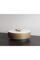 Modern European furniture - Round White Marble Coffee Table - www.oroa.com