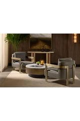 Modern European furniture - Round White Marble Coffee Table - www.oroa.com