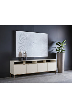 Modern European furniture - Cream Oak 4-Door Modular Cabinet - www.oroa.com