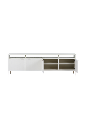 Modern European furniture - Cream Oak 4-Door Modular Cabinet - www.oroa.com