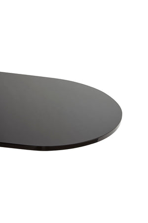   Modern European furniture - Black Glass Oval Side Table - www.oroa.com | Oroa.com