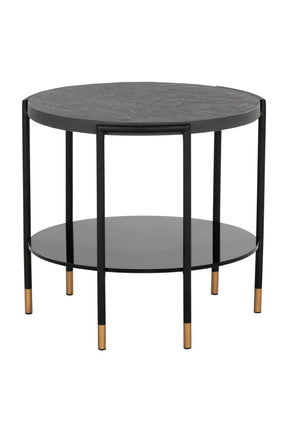Black 2-Layer Indoor/Outdoor Side Table by Splendido Zuma