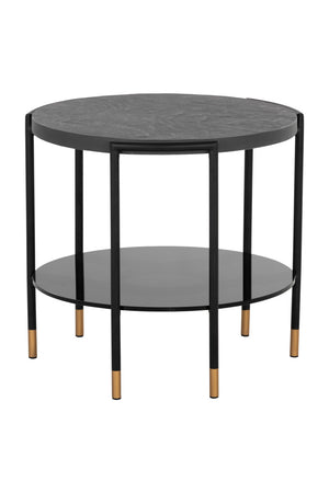Black 2-Layer Indoor/Outdoor Side Table | Splendido Zuma | Oroa.com