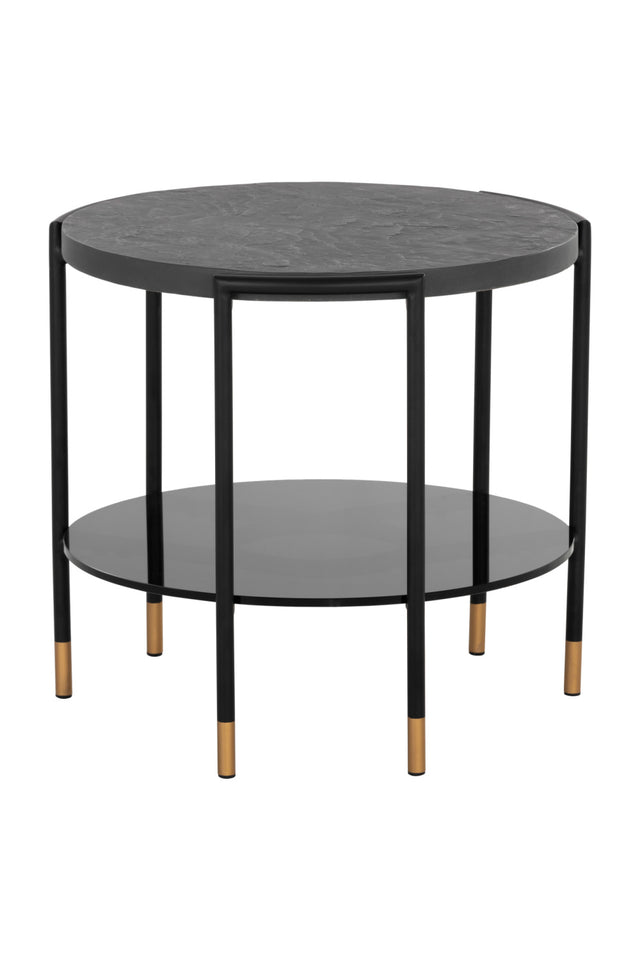 Black 2-Layer Indoor/Outdoor Side Table | Splendido Zuma | Oroa.com