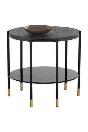Black 2-Layer Indoor/Outdoor Side Table | Splendido Zuma | Oroa.com