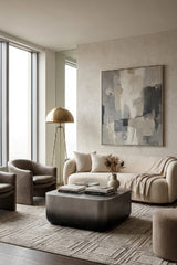 Modern European furniture - Square Marble-Inspired Coffee Table - www.oroa.com