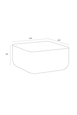 Square Marble-Inspired Coffee Table | Splendido Strut | Oroa.com