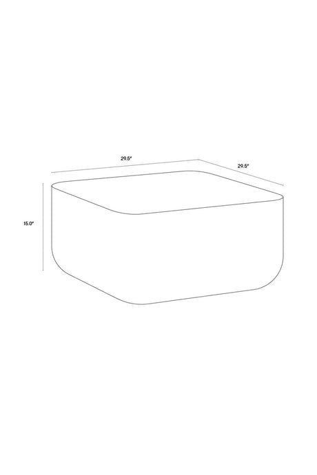 Modern European furniture - Square Marble-Inspired Coffee Table - www.oroa.com