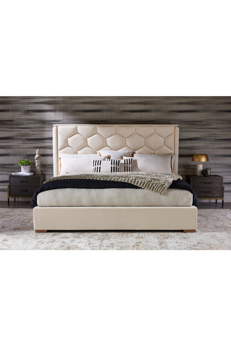 Modern European furniture - Acacia Veneer 2-Drawer Nightstand - www.oroa.com