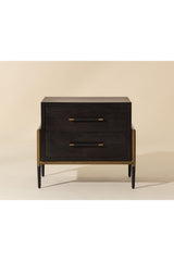 Modern European furniture - Acacia Veneer 2-Drawer Nightstand - www.oroa.com