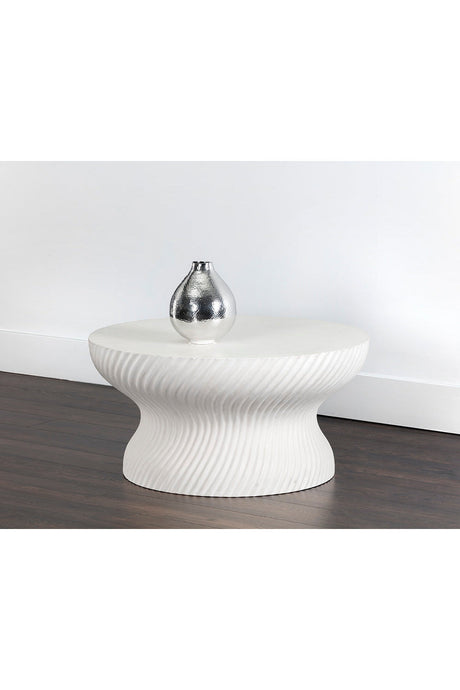 Modern European furniture - Swirl-Base Concrete Coffee Table - www.oroa.com