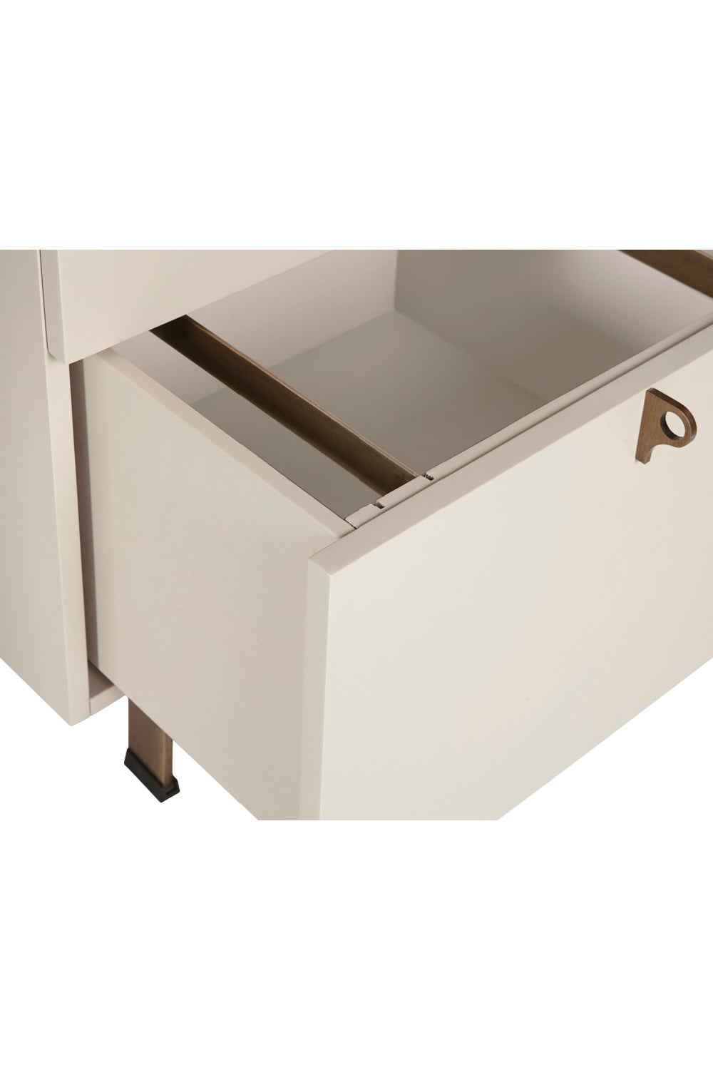 Modern European furniture - Cream Wooden 3-Drawer Desk - www.oroa.com