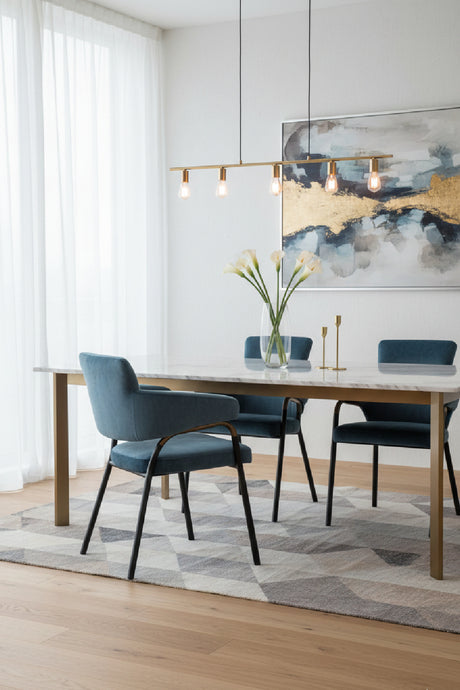 Blue Fabric Dining Armchair | Splendido Sharqui | Oroa.com