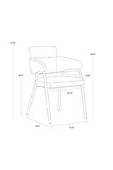 Modern European furniture - Blue Fabric Dining Armchair - www.oroa.com