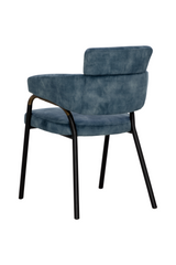 Modern European furniture - Blue Fabric Dining Armchair - www.oroa.com