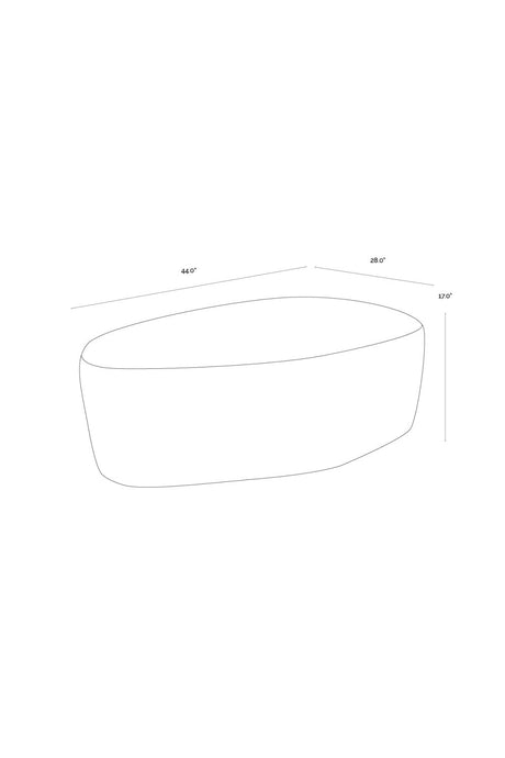 Modern European furniture - Curved Upholstered Ottoman - www.oroa.com