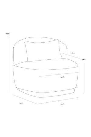 Armless Swivel Lounge Chair | Splendido Soraya