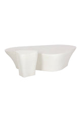 Modern European furniture - White Freeform Indoor/Outdoor End Table S - www.oroa.com