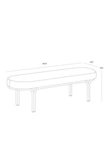 Modern European furniture - Oval Upholstered Bench - www.oroa.com
