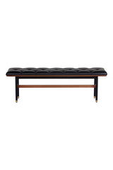 Modern European furniture - Black Leather Look Bench - www.oroa.com