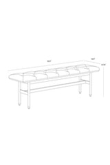 Modern European furniture - Black Leather Look Bench - www.oroa.com