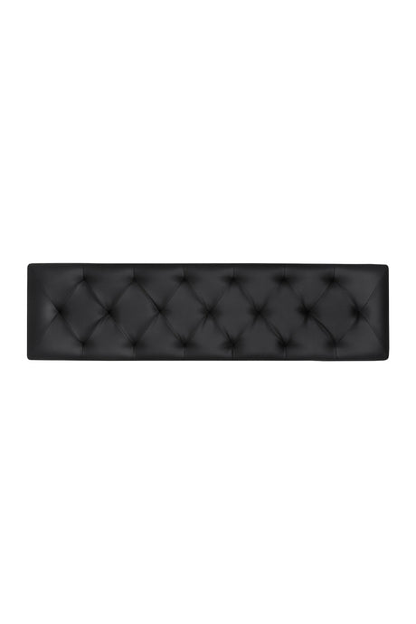 Modern European furniture - Black Leather Look Bench - www.oroa.com