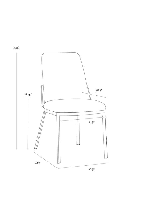 Modern European furniture - Leather Back Dining Chairs (2) - www.oroa.com