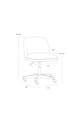 Modern European furniture - White Adjustable Office Chair - www.oroa.com