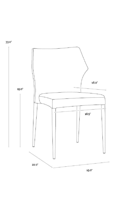 Modern European furniture - Stackable Modern Dining Chairs (2) - www.oroa.com