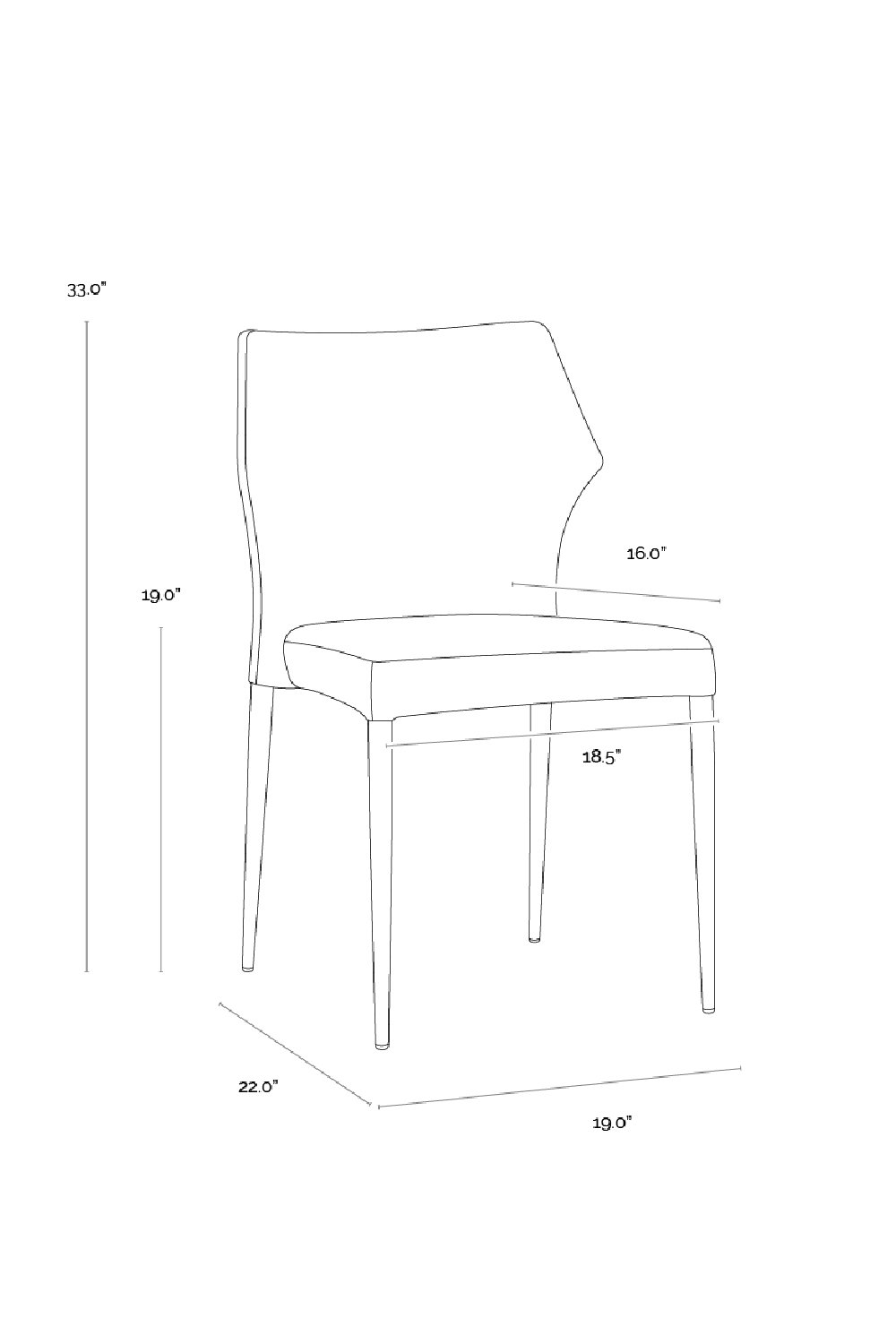 Stackable Modern Dining Chairs (2) | Splendido James | Oroa.com