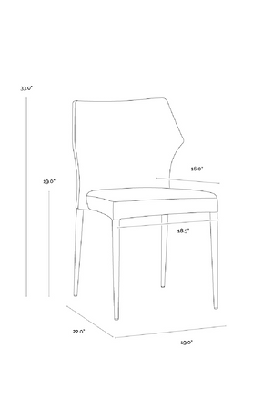 Stackable Modern Dining Chairs (2) | Splendido James | Oroa.com