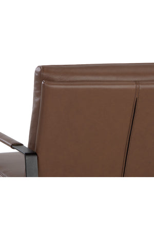 Brown Leather Industrial Lounge Chair | Splendido Sterling | Oroa.com