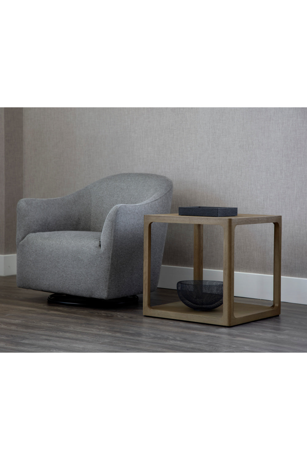 Modern European furniture - Solid Oak Square Side Table - www.oroa.com