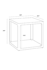 Modern European furniture - Solid Oak Square Side Table - www.oroa.com